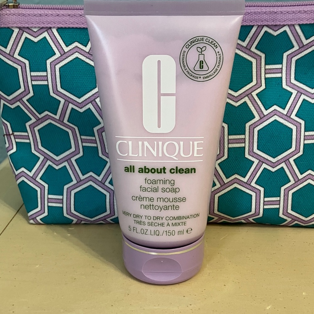Clinique All About Clean Foaming Facial Soap Very Dry/Dry Combination-NEW